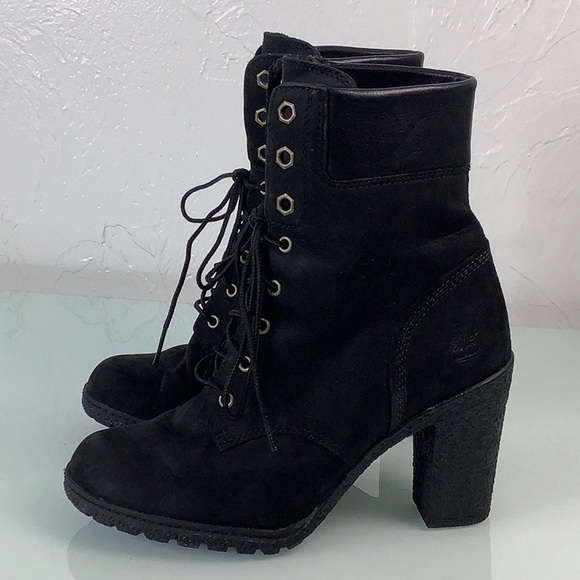 Timberland Glancy Leather 6” lace up 8 eyelets ankle boots size 6.5 EUC - Picture 2 of 16